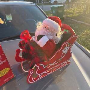 Vintage Motion-ette Musical Santa in Sleigh Limited Edition Christmas Decor